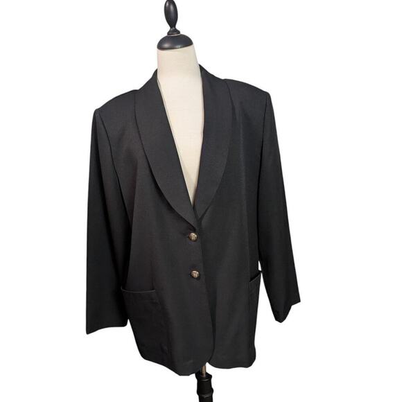 Vintage Requirements Women's 18 Black Double Button Blazer Shoulder Pads - Picture 1 of 8